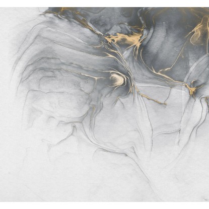 Komar Vliesová fototapeta Ink Gold Fluid 300 x 280 cm