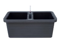 Plastia Velkoobjem. samozavlaž. truhlík Berberis DUO antracit 35 x 78 x 39 cm