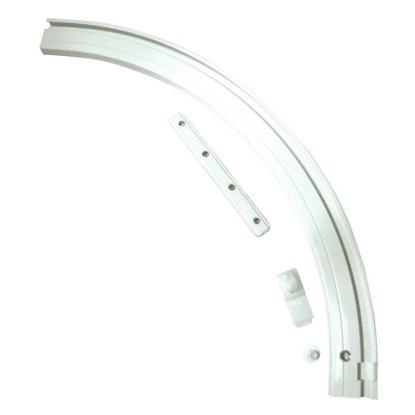 Gardinia Pravý oblouk pro jednodrážkovou záclonovou kolejničku, bílý