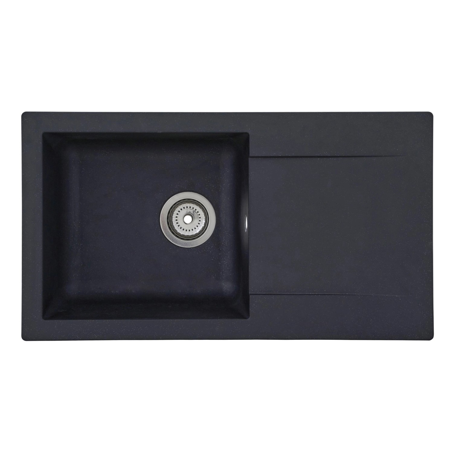 Respekta Kuchyňský dřez Mineralite Denver černý 78 x 43,5 cm