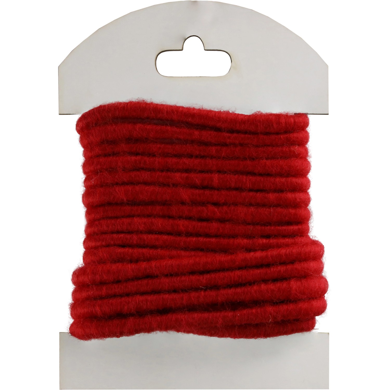 Vánoční provázek z vlněné plsti, červená, 3 m