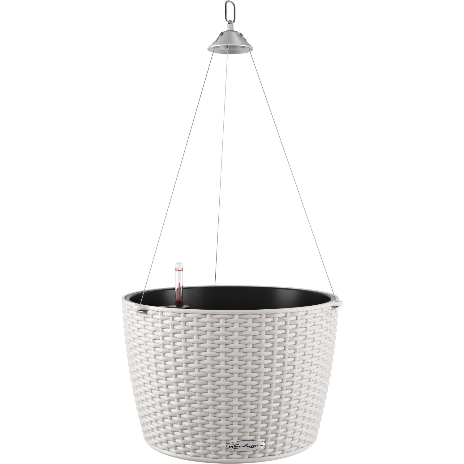 Lechuza Závěsný květináč Nido Cottage 35, světle šedá, pr. 35 x 23 cm