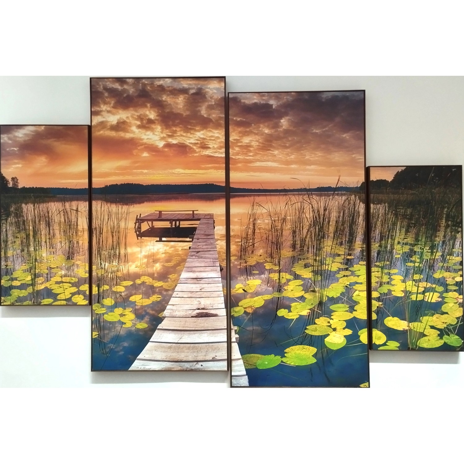 Bondecor 4dílná sada obrazů Sun 70 x 100 cm