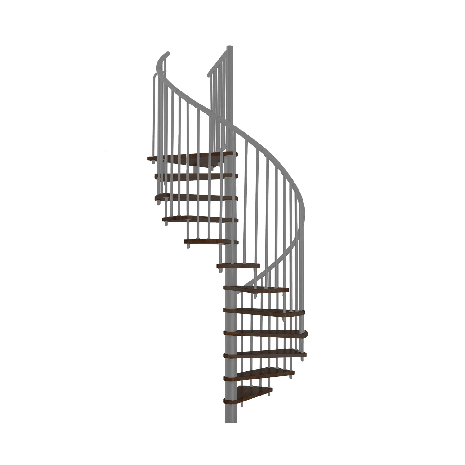 Minka STAIRS Kombinované točité schodiště Spiral Effect ořech/šedá pr. 160 cm