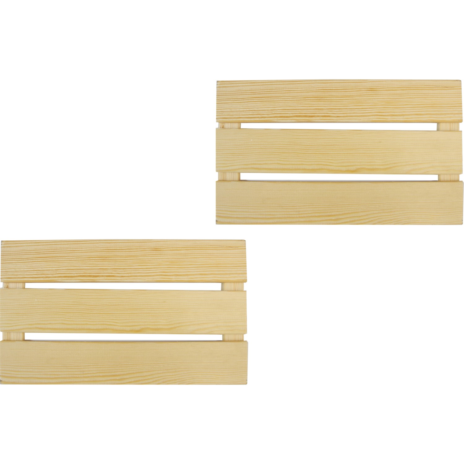 Vkládací police pro dřevěnou bednu, borovice, 36,5 x 215 x 24 cm, 2 ks