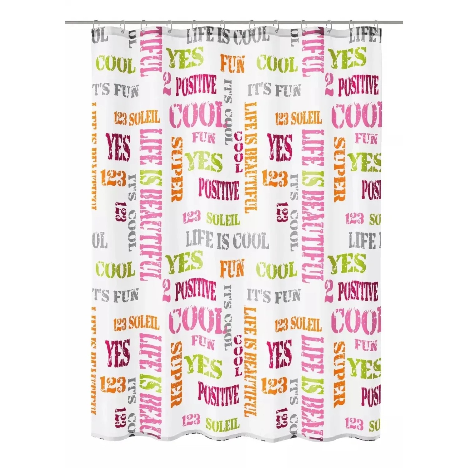 Kleine Wolke Sprchový závěs Script 180 x 200 cm