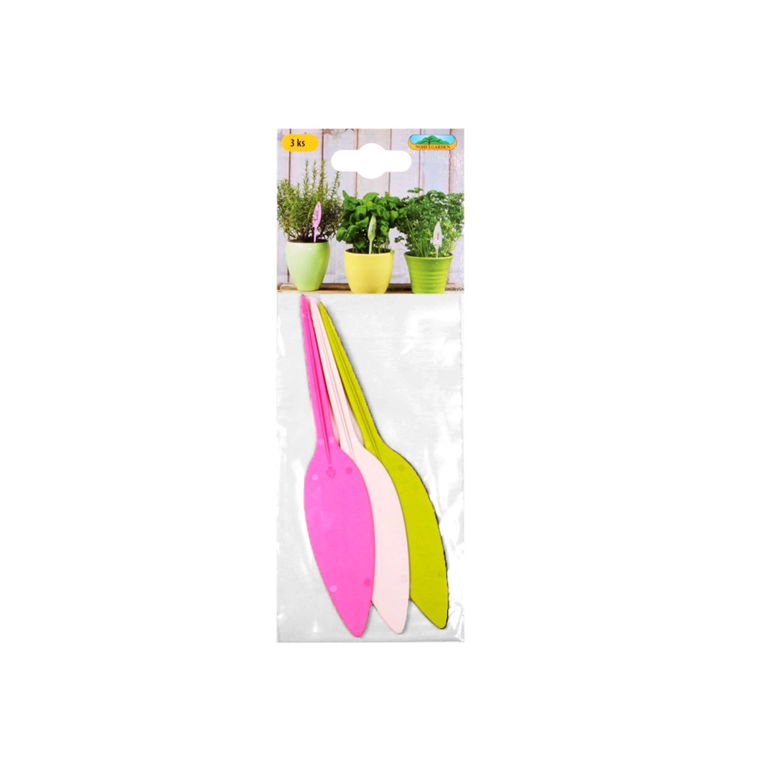 Nohel Garden Jmenovka zapichovací ve tvaru listu, 3 ks, 15 cm