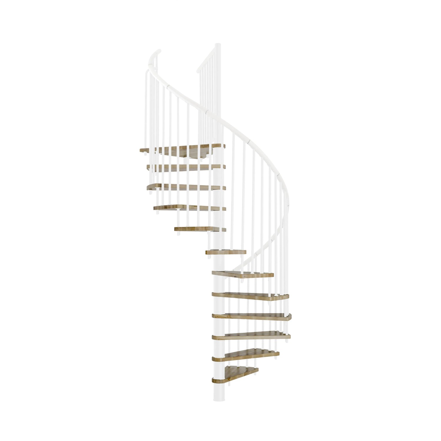 Minka STAIRS Kombinované točité schodiště Spiral Effect dub/bílá pr. 140 cm