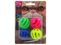Magic Cat Goods Plastový děrovaný míček s rolničkou, 4 ks, pr. 37,5 mm Magic Cat Goods Plastový děrovaný míček s rolničkou, 4 ks, pr. 37,5 mm