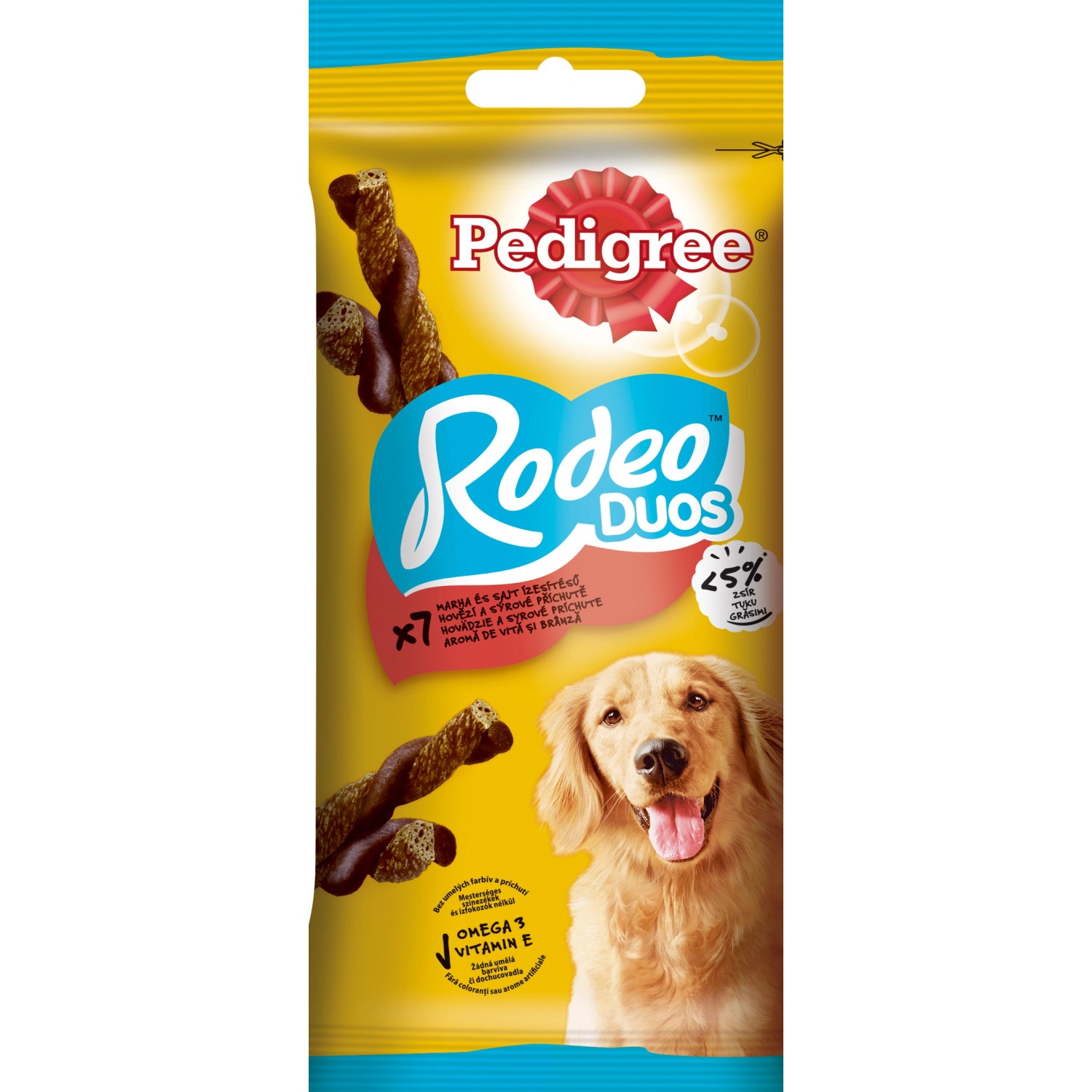 Pedigree Pamlsek pro psy Rodeo Duos hovězí a sýr 123 g