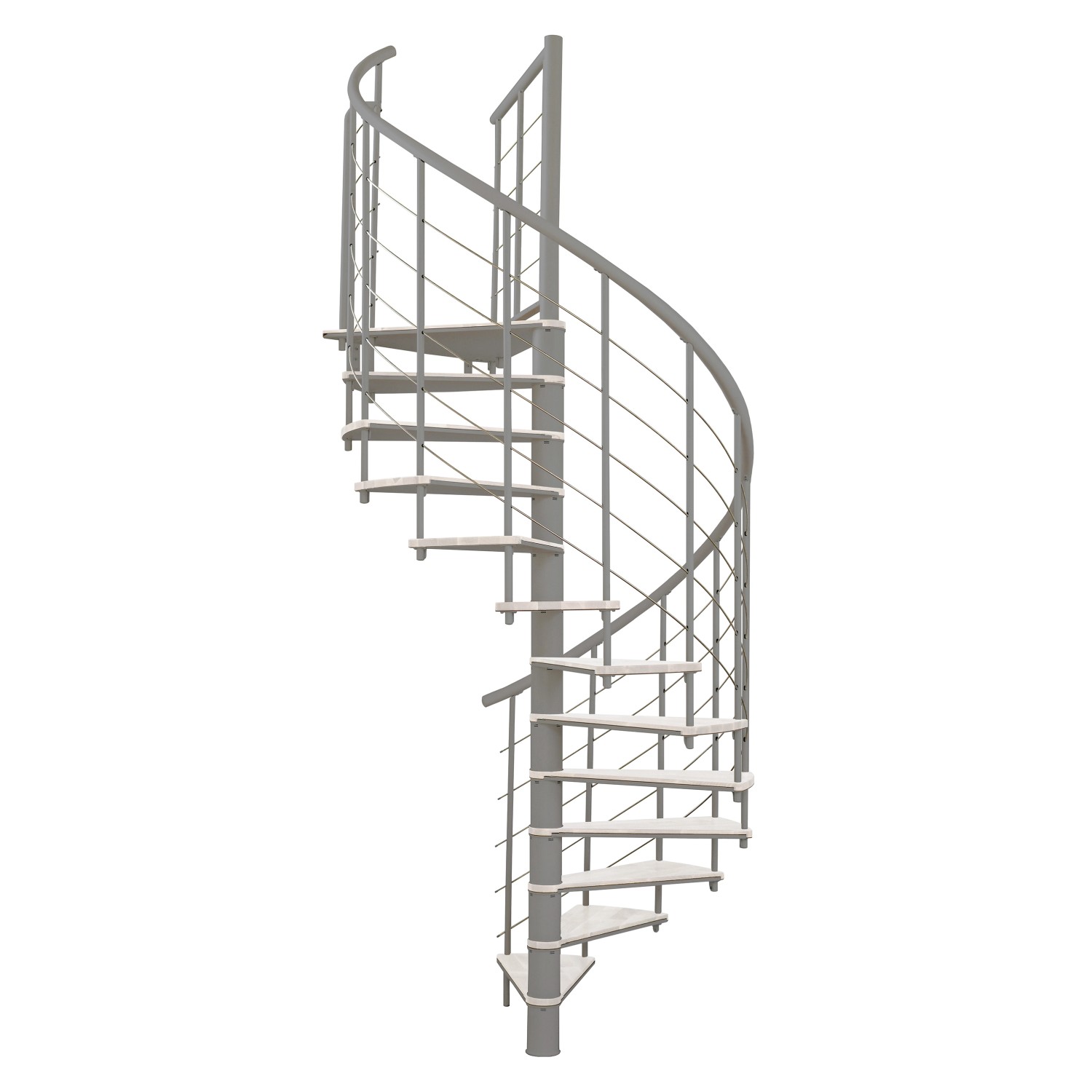 Minka STAIRS Kombinované točité schodiště Fusion bílá/šedá pr. 160 cm
