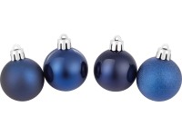 Sada vánočních koulí, modrá, pr. 4 cm, 30dílná Sada vánočních koulí, modrá, pr. 4 cm, 30dílná