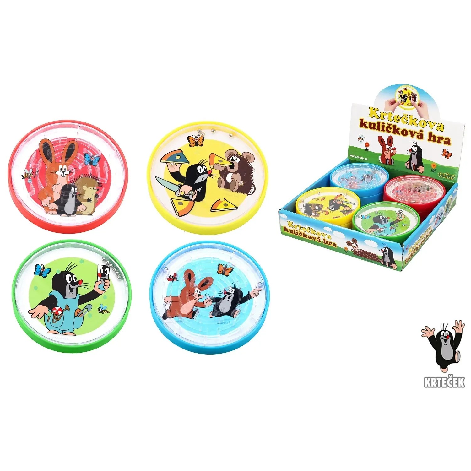 Wiky Kuličková hra s motivem Krtečka malá, různé barvy, 1 ks, pr. 9 cm