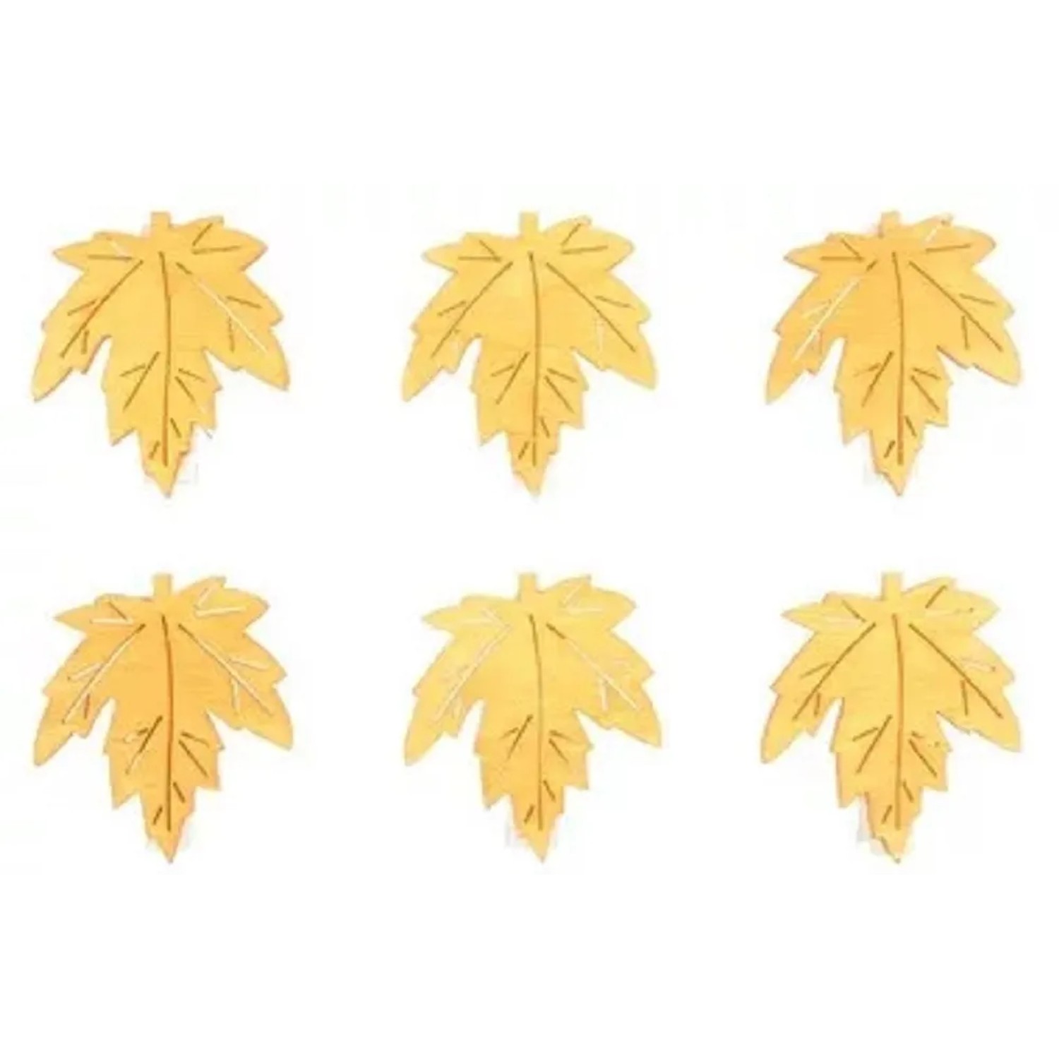 Anděl Přerov List dřevěný na kolíčku, oranžová, 6 ks, 4 cm