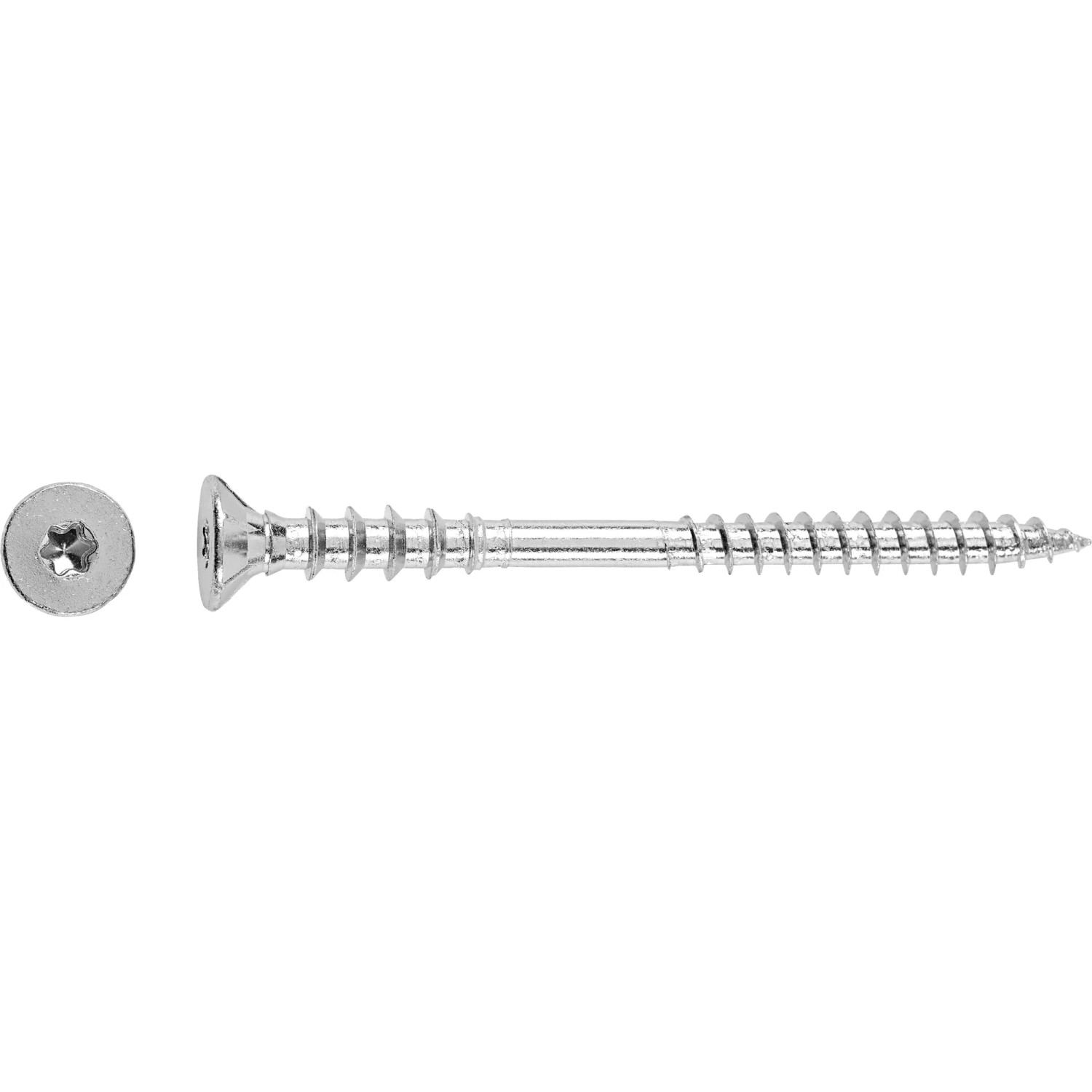 Seřizovací šroub se zápustnou hlavou TX25 bíle pozinkovaný 6 x 80 mm, 16 ks