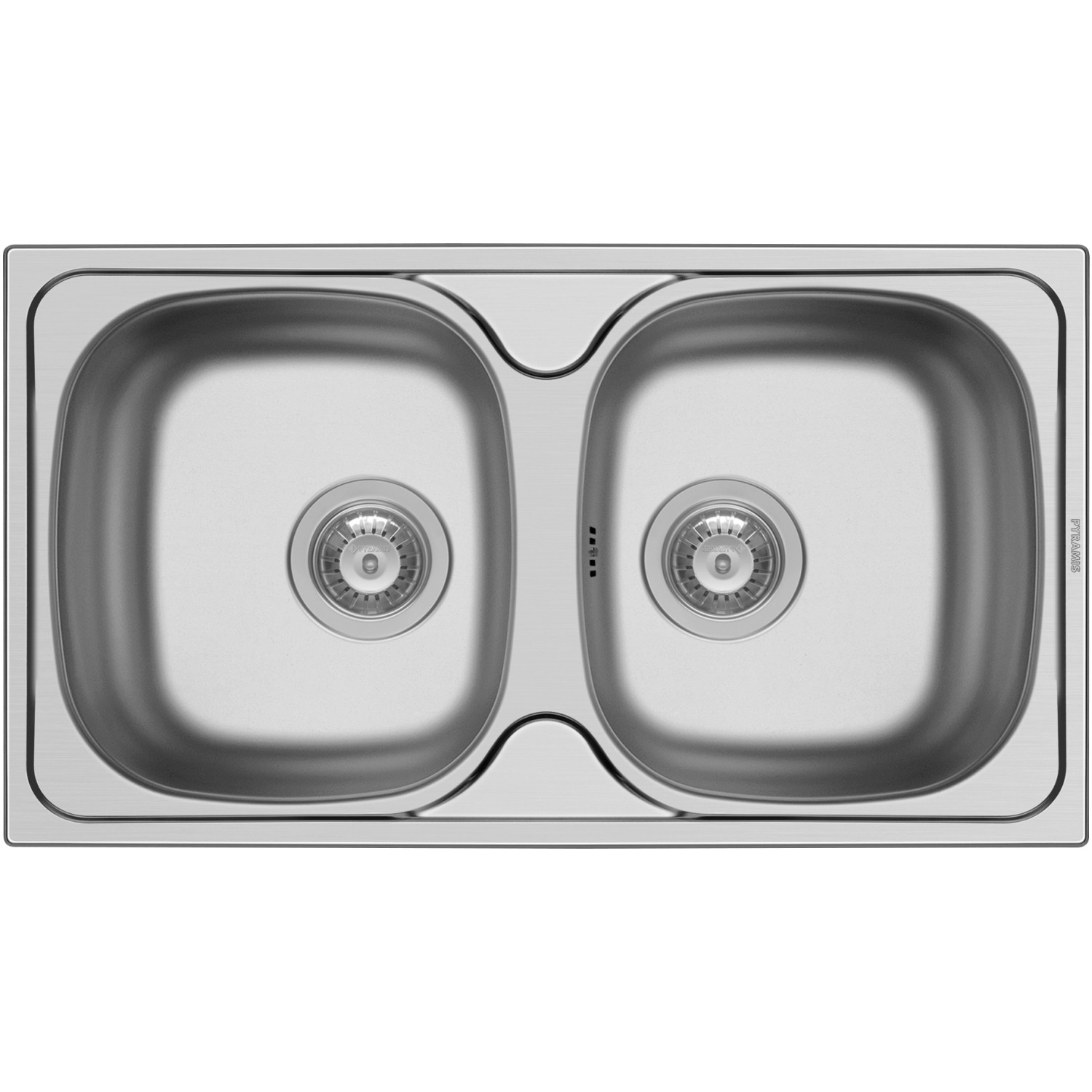 PYRAMIS Nerezový dřez E78 2B hladký, 78 x 43,5 cm (92 mm)