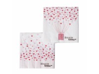 Boltze Papírové ubrousky Sherine, bílá/růžová, různé druhy, 20 ks