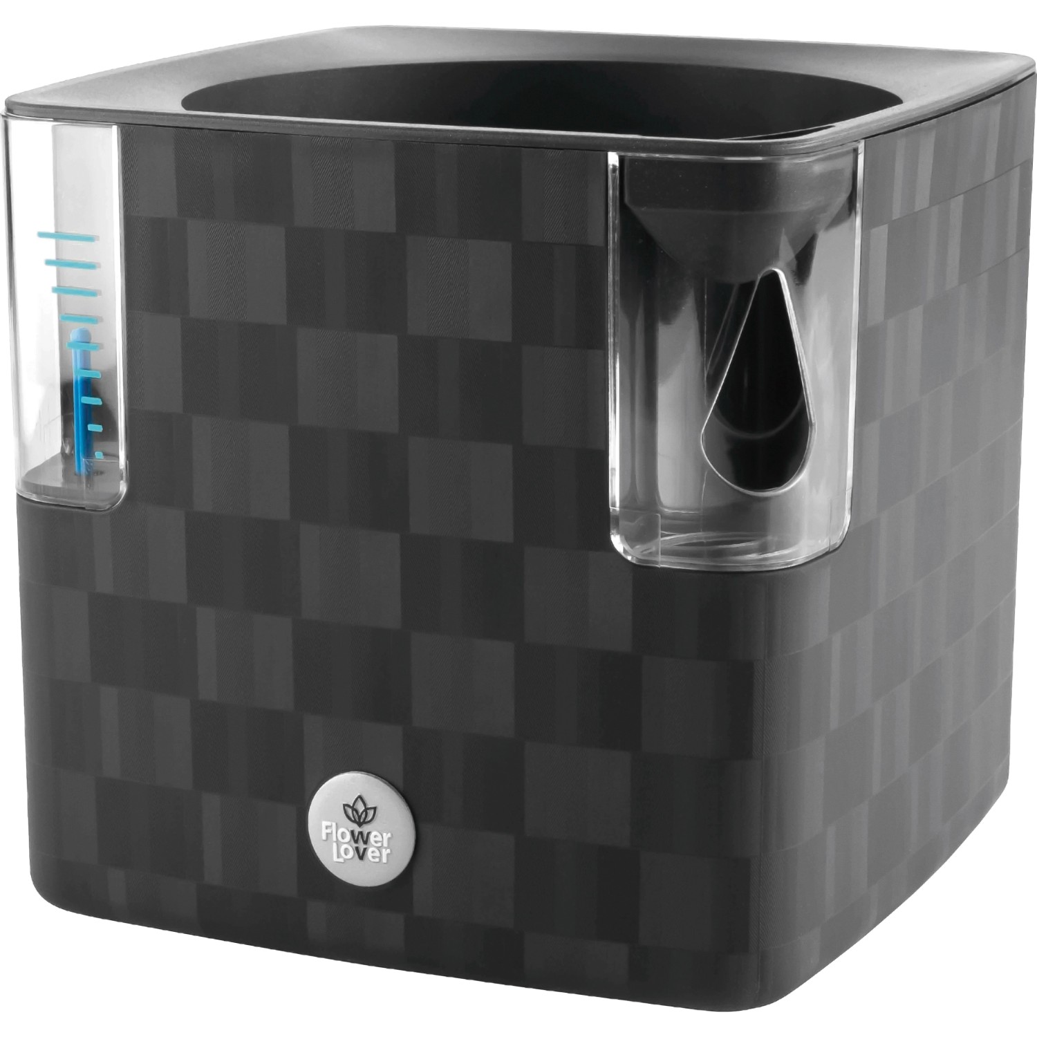 Cobble samozavlažovací květináč antracitová, 14 cm