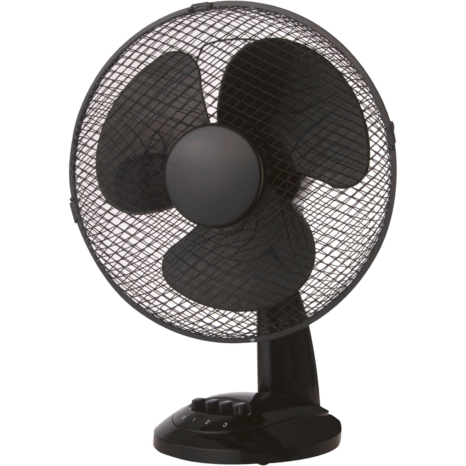 Stolní ventilátor, černá, pr. 30 cm