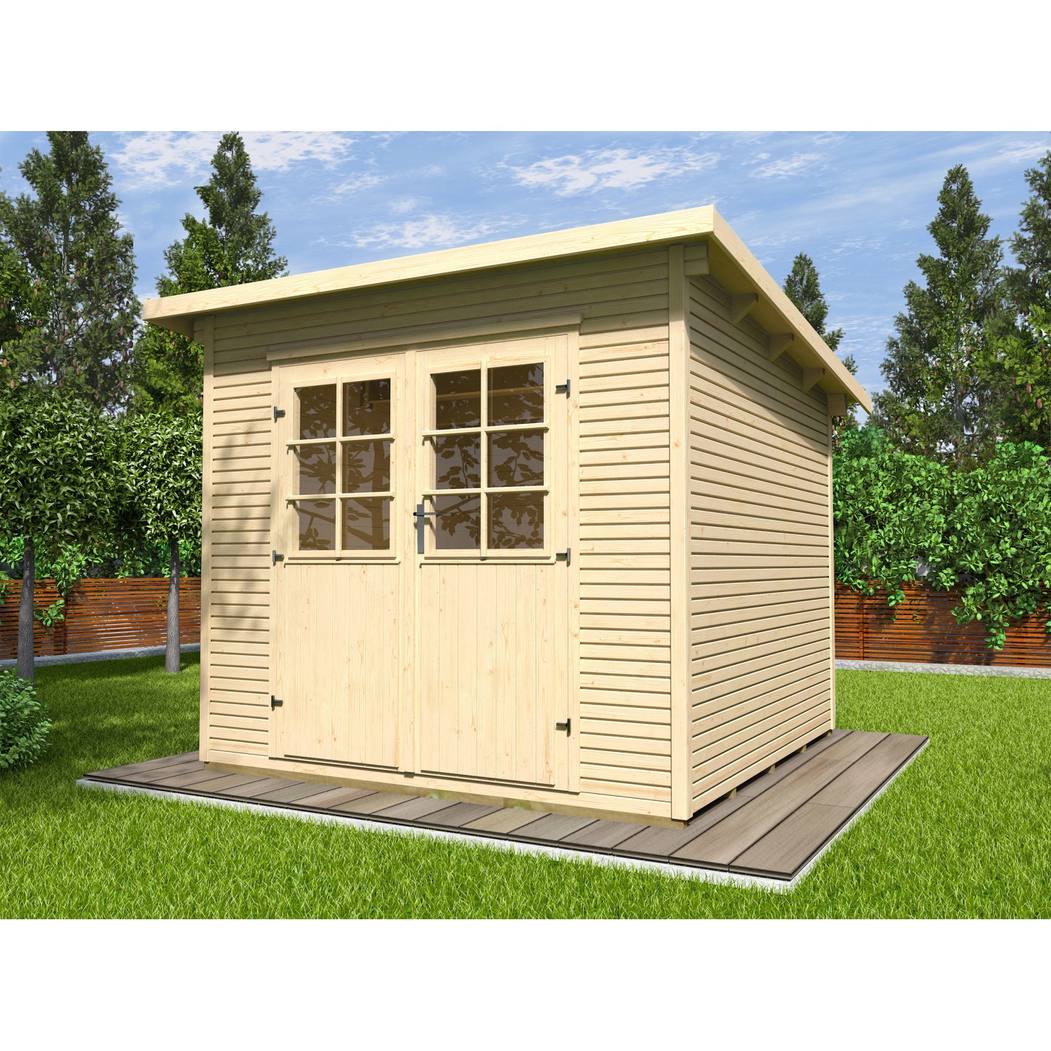 Weka Dřevěný zahradní domek 219 vel. 1, přírodní, 235 x 240 cm