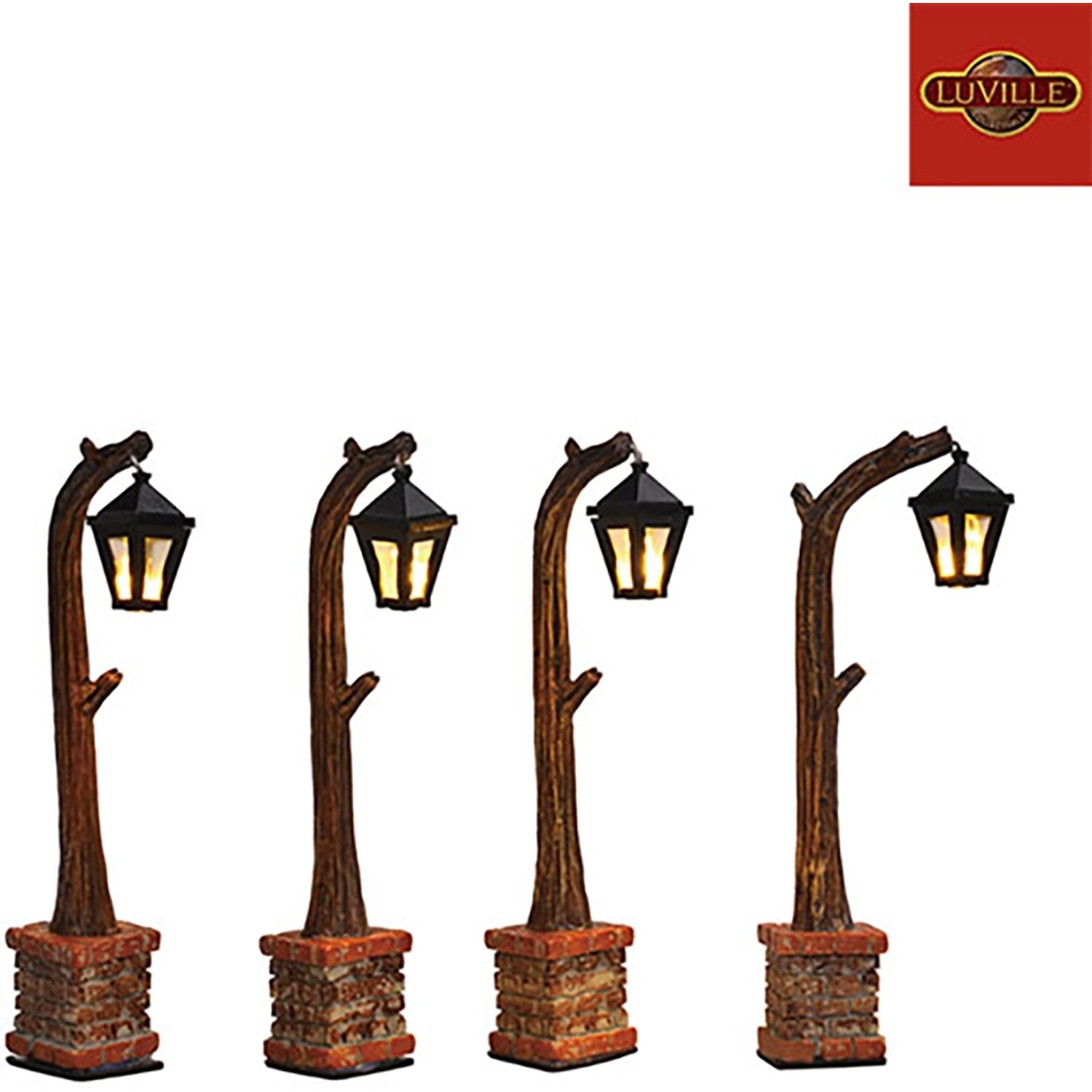 Luville Dřevěné pouliční lucerny, 4 ks