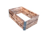 Dřevěný stohovatelný vyvýšený záhon opálený 60 x 80 x 20 cm