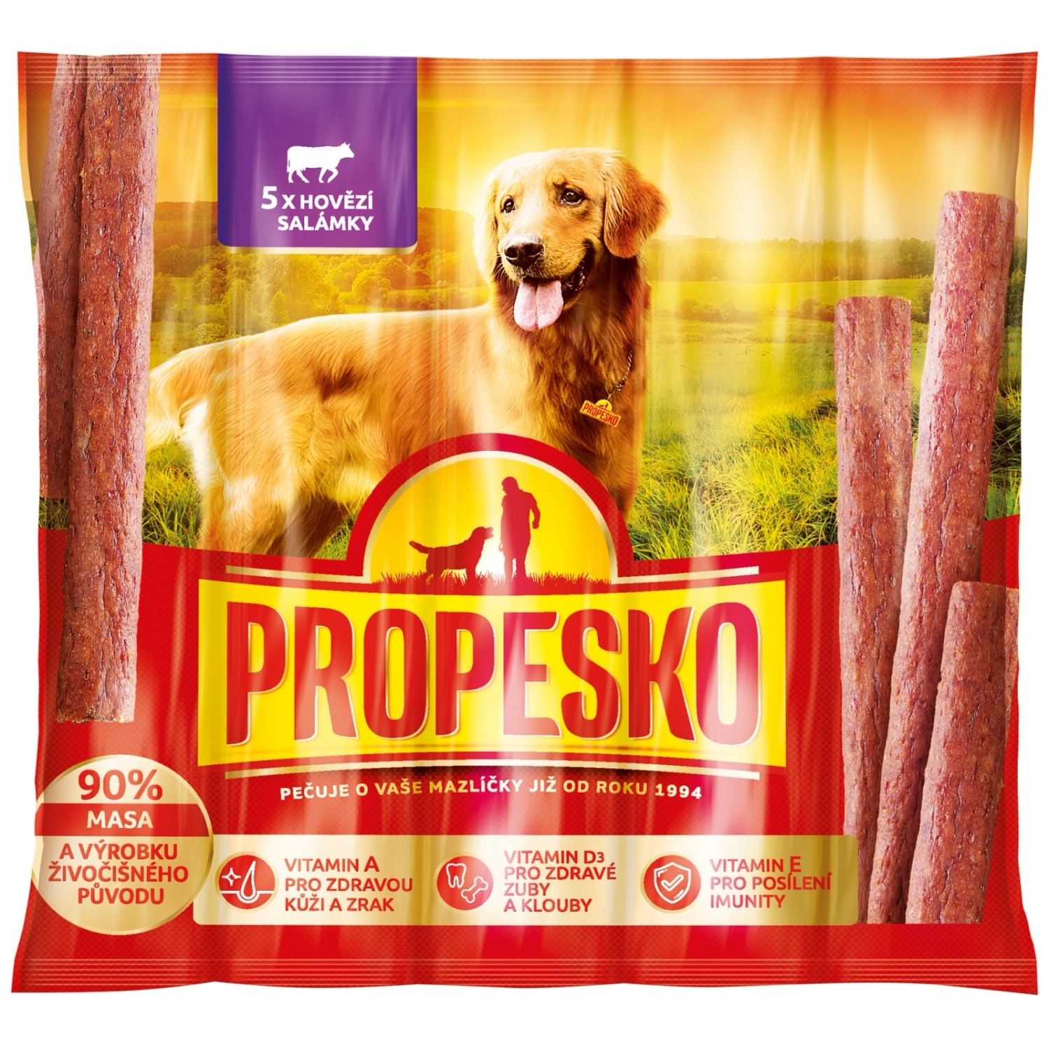 Propesko Masové tyčinky pro psy s hovězím 50 g
