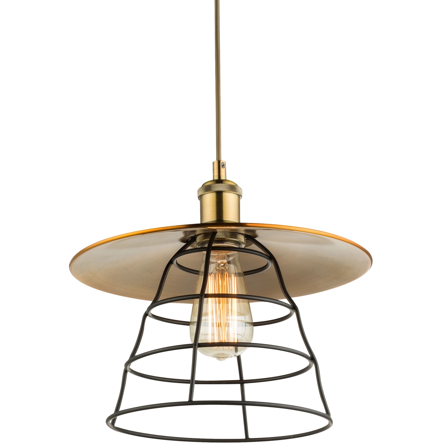 Globo Závěsné svítidlo VIEJO, E27, bronzové/černé, pr. 30 x 150 cm