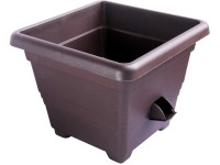 Plastia Samozavlažovací květináč Bergamot čokoláda 25 x 25 cm Plastia Samozavlažovací květináč Bergamot čokoláda 25 x 25 cm