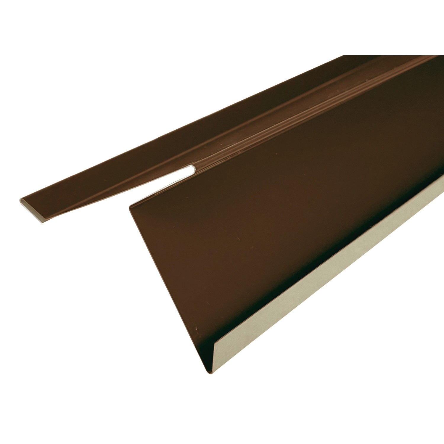 COVERNIT Štítové lemování s vodní drážkou UNI, RAL 8017 hnědé 2000 mm
