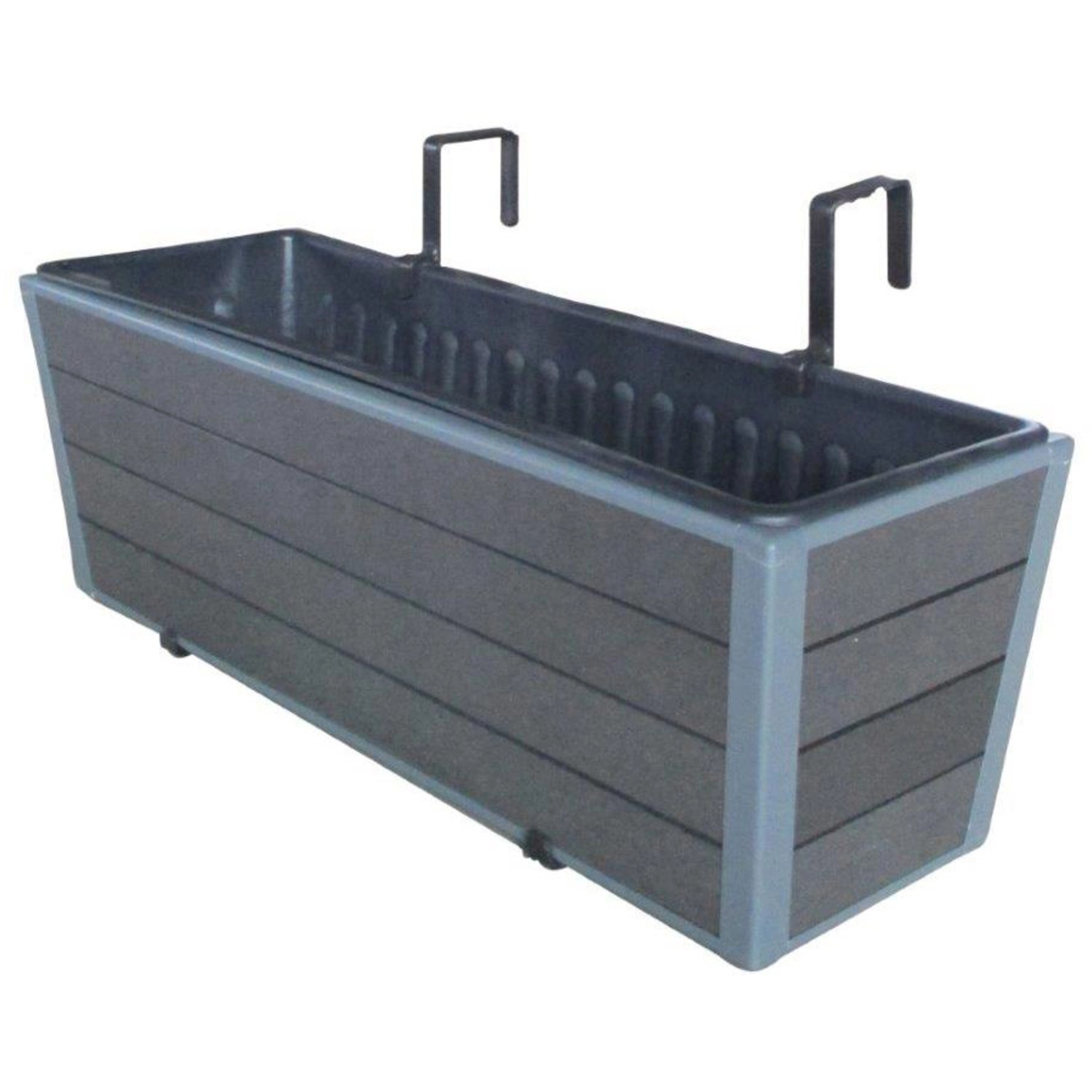 WPC balkonový truhlík Monaco, antracit, 60,5 x 19,5 x 20,5 cm