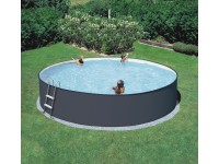 Summer Fun Zákl. sada bazénu s ocel. stěnou Covina antrac. pr. 350 x 90 cm
