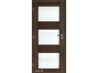 Doornite Dveře rámové Hibernia sklo, ořech rustik, 80 L Doornite Dveře rámové Hibernia sklo, ořech rustik, 80 L