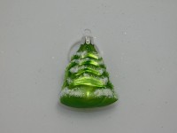 Ornex Skleněná vánoční ozdoba stromeček zelený 7 cm