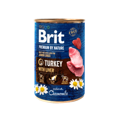Brit Kapsička pro psy Premium by Nature Turkey with Liver 400 g