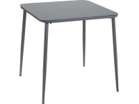 BWO Zahradní stůl Gleniro z oceli a skla 74 x 73,5 x 73,5 cm