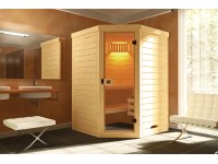 Weka Sauna 38 mm Laukkala 1 včetně sady svítidel do sauny a skleněných dveří