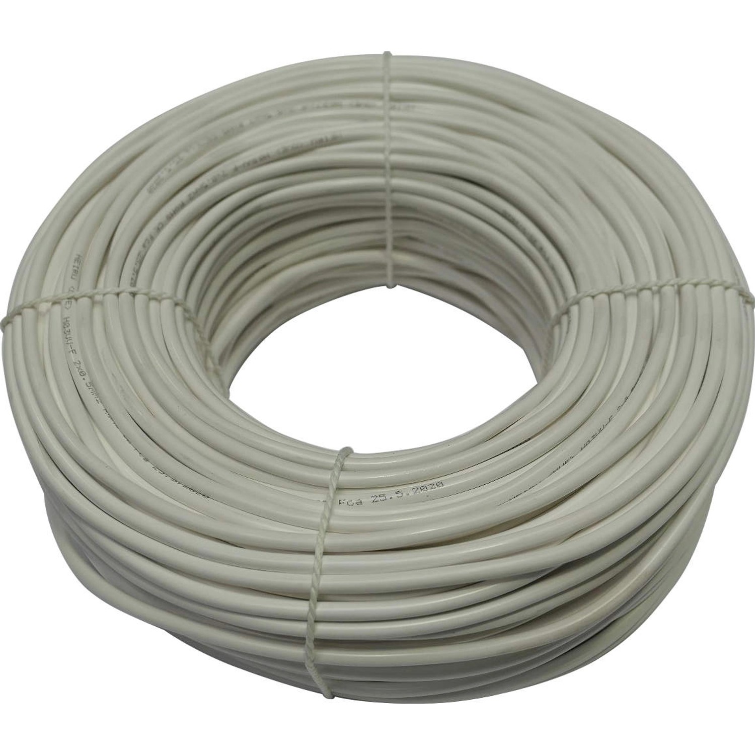 Silový kabel H03VV-F 2x0,5 mm, bílá - metráž