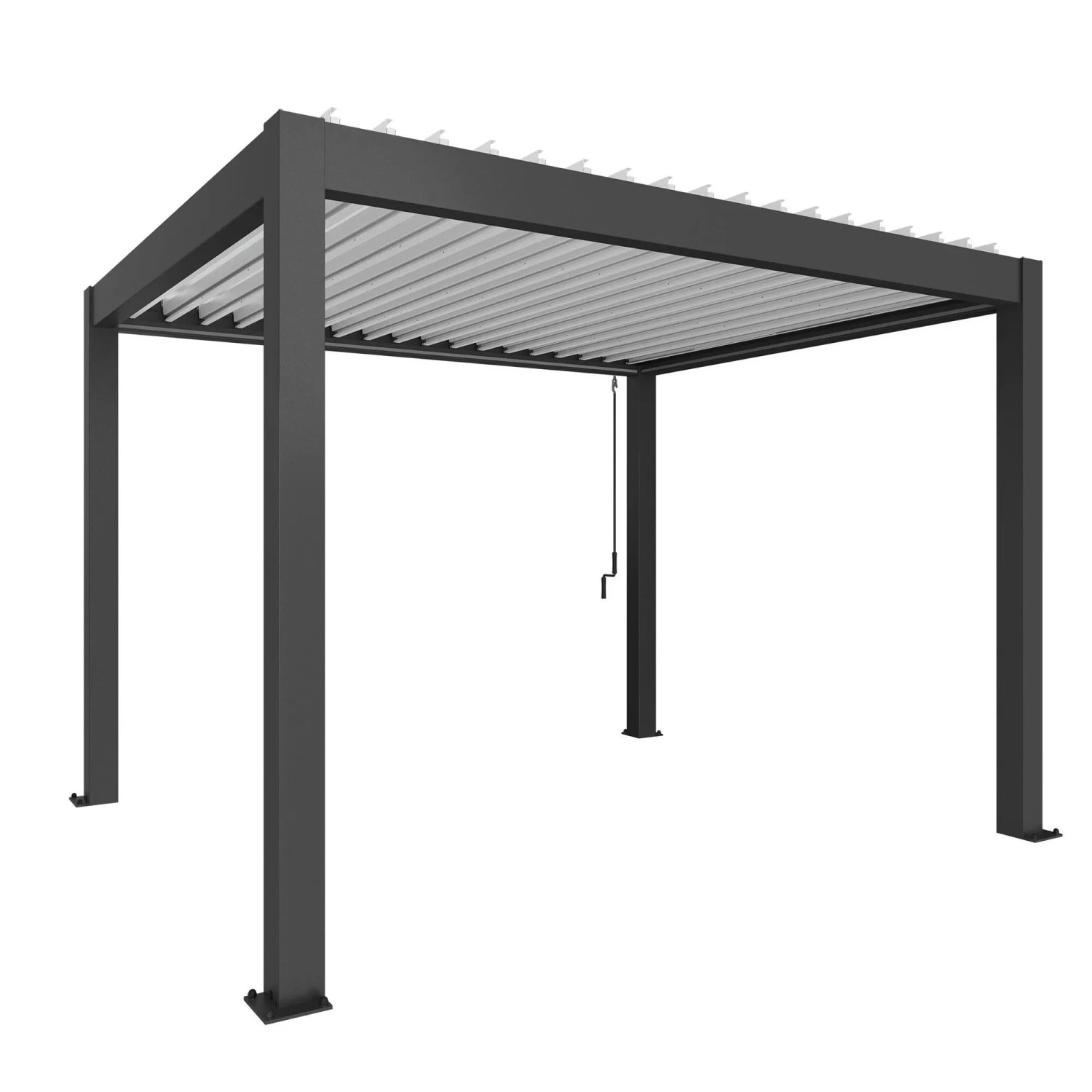 Biohort Pergola 3,5 x 3 tmavě šedá/bílá  367,5 x 312 cm