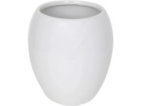 Kelímek na zubní kartáčky Java, keramický, bílý