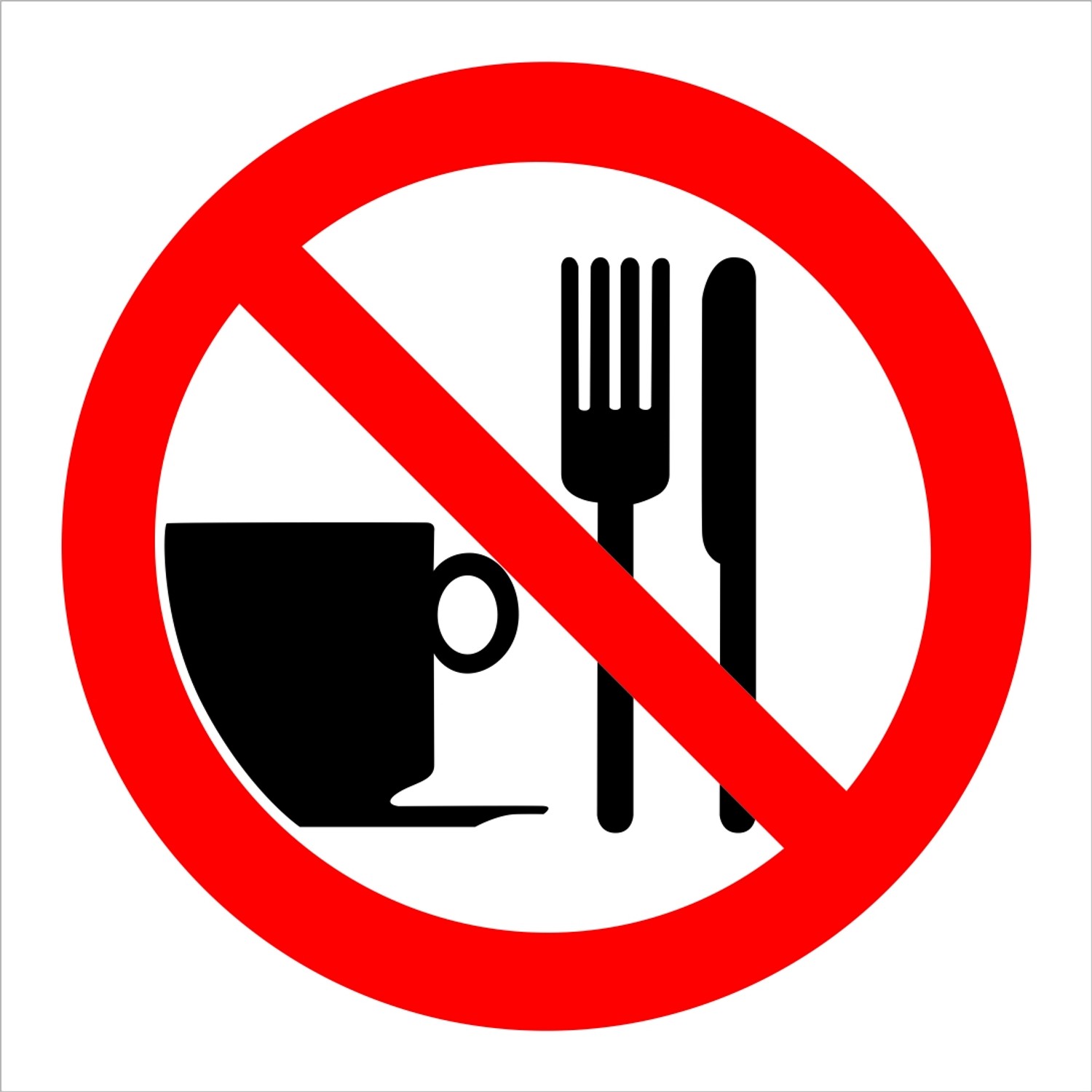 Zákaz vstupu s jídlem, samolepka