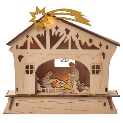 Vánoční dekorace betlém 18 x 16,5 cm