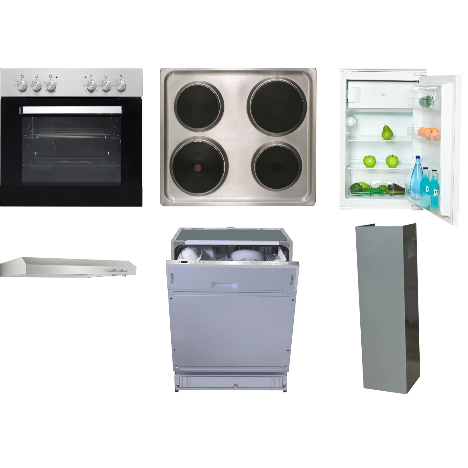 Flex-Well Sada kuch. spotřebičů 4 - ledn., trouba, varná d., diges., myčka, kom.