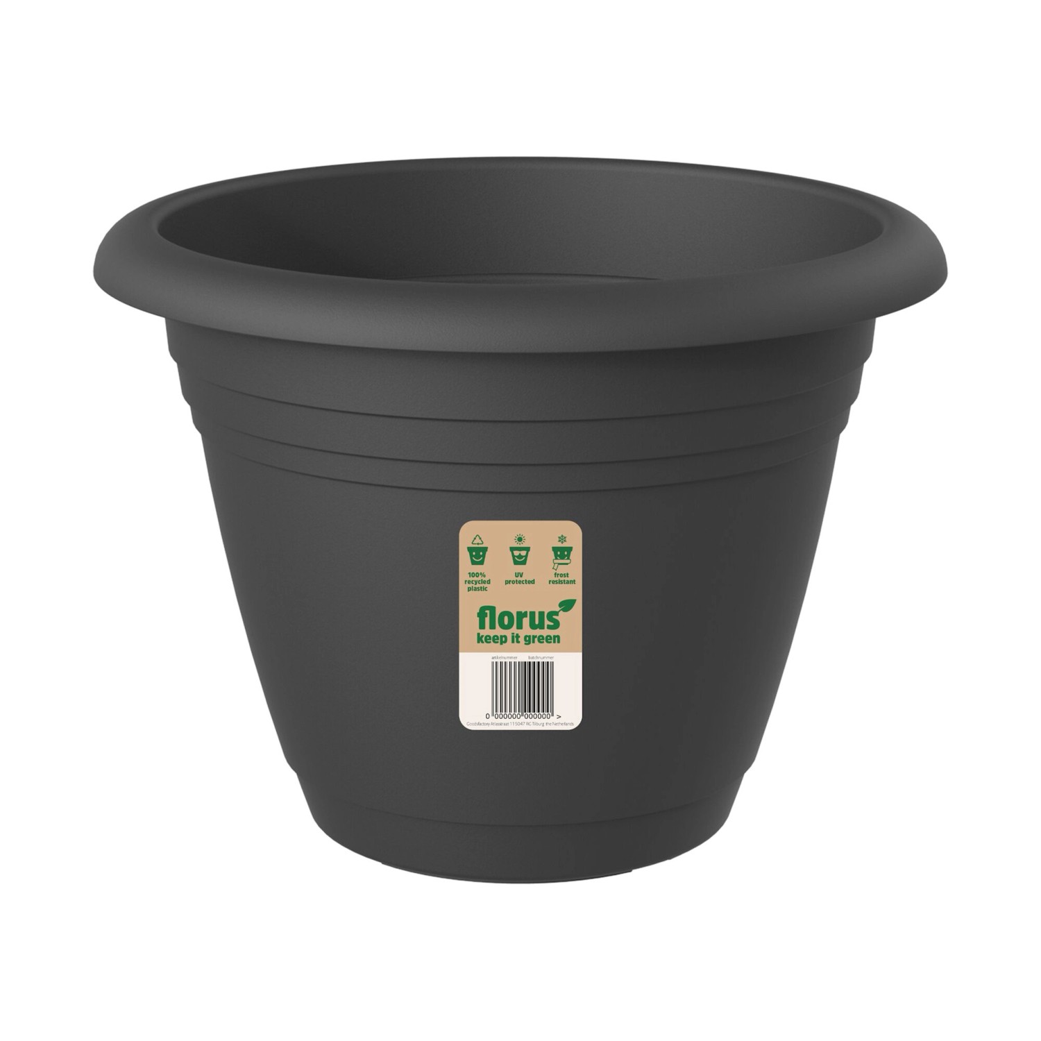 Florus Květináč Fiore Alessia antracitový pr. 55 cm