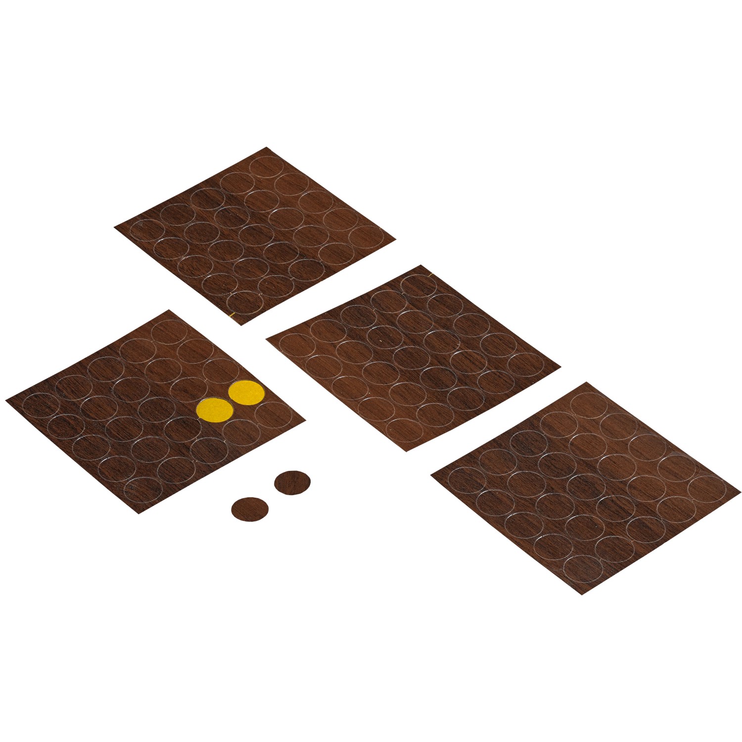 Hettich Krytky na nábytek pr. 14 mm plastové vlašský ořech, 100 ks