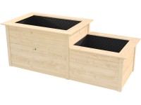 Weka Dvoupatrový vyvýšený záhon 669 A, přírodní, 205 x 79 x 81 cm