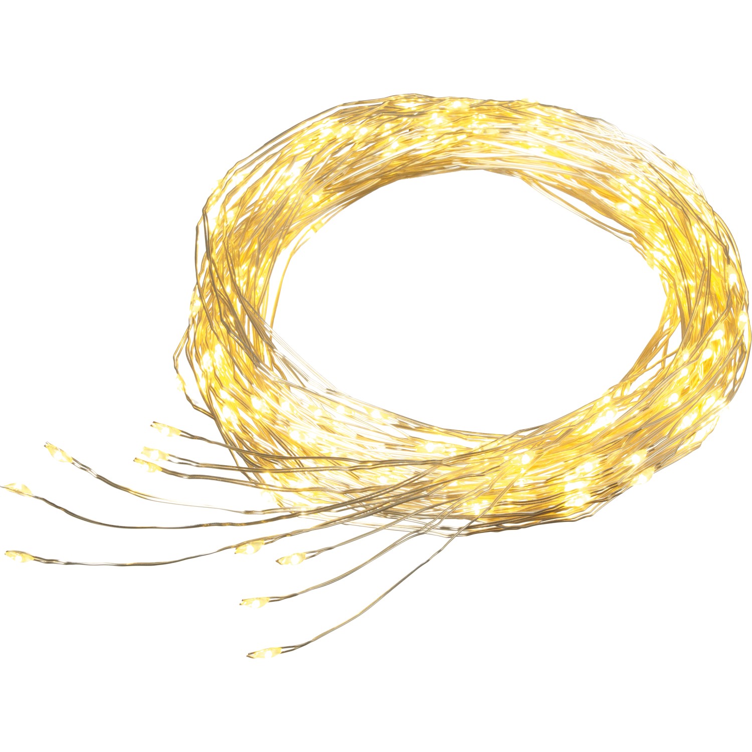 LED světelný řetěz oháňka, 300 LED, transparentní-stříbrný, 7,9 m