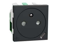 Schneider Electric Zásuvka 1-násobná skrytá + USB C Unica, antracitová