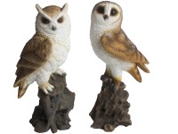 Dekorativní figurka Sovy na pařezu, různé druhy, 1 ks, 35 cm