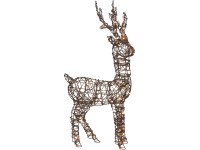 VLC LED dekorativní figurka sob 100x LED teplá bílá, IP44, hnědý, 85 x 45 x 14cm